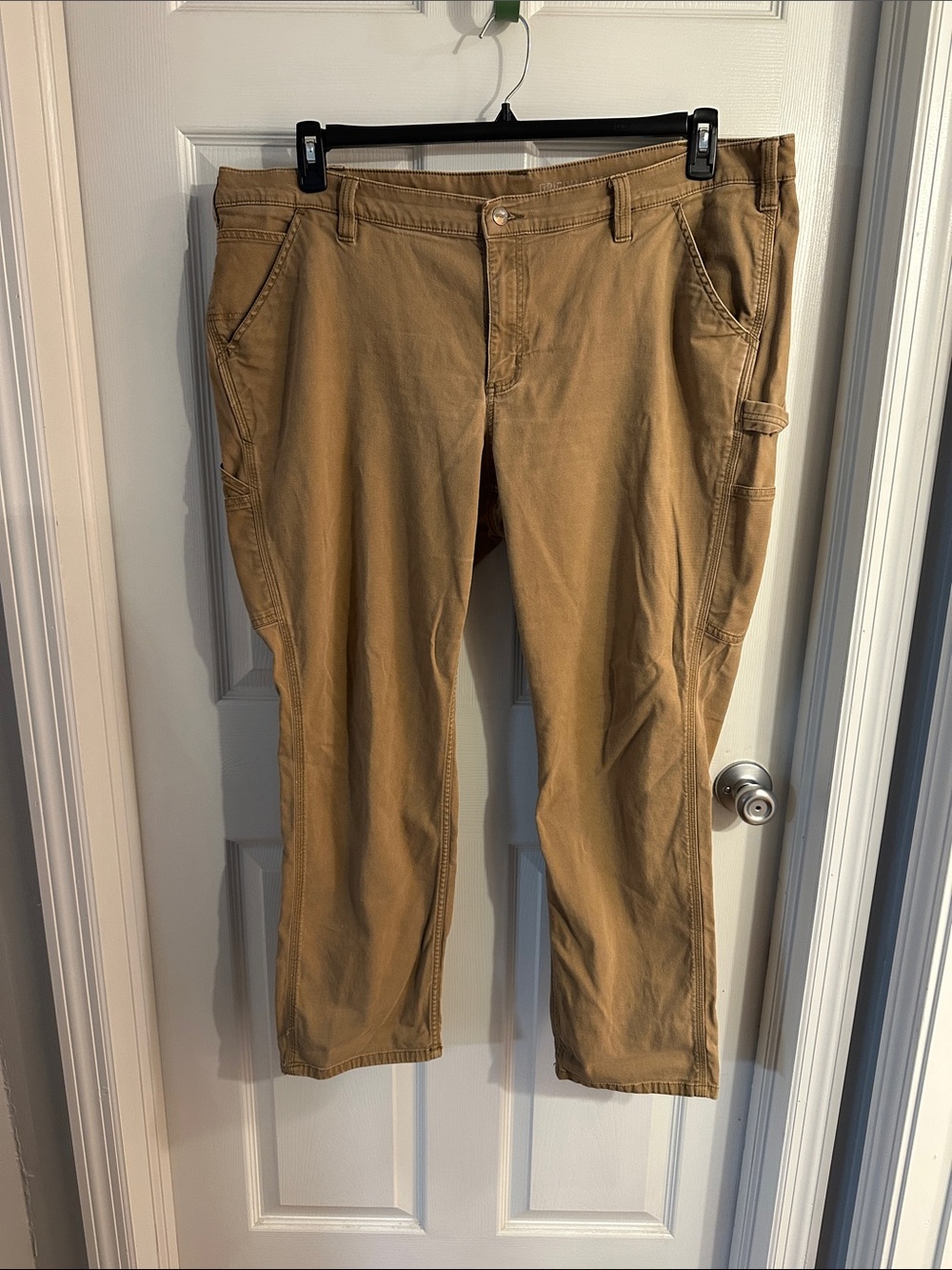 Carhartt Women's Straight Leg Carpenter Pants in Khaki